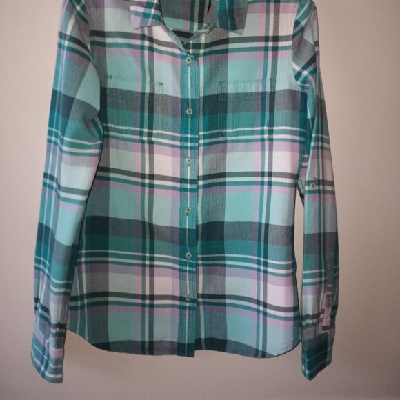 ' THE NORTH FACE' Plaid shirt two chest pockets Size SP EUC - Picture 2 of 12